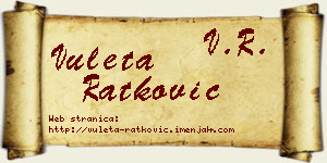Vuleta Ratković vizit kartica